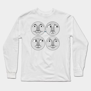 Faces of Gordon the Big Engine Long Sleeve T-Shirt